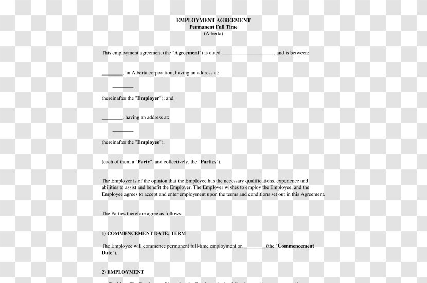 Employment Contract Template Résumé - Brand - Agree Transparent PNG