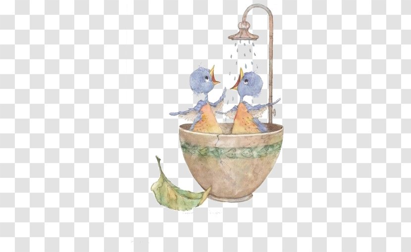 Bathing - Bird Bath Transparent PNG