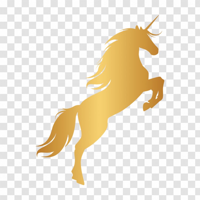 Unicorn Horn Mustang Gold - Dog Transparent PNG