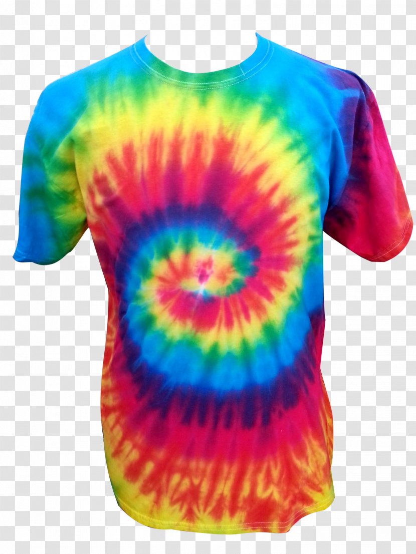 T-shirt Magenta Dye Sleeve Neck - Dyeing Transparent PNG