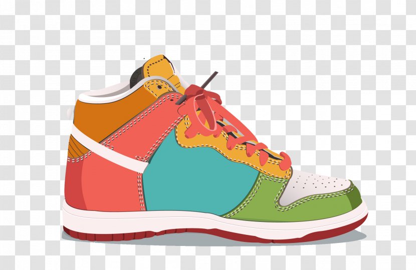 Sneakers Shoe Supra - Orange - Cartoon Shoes Transparent PNG