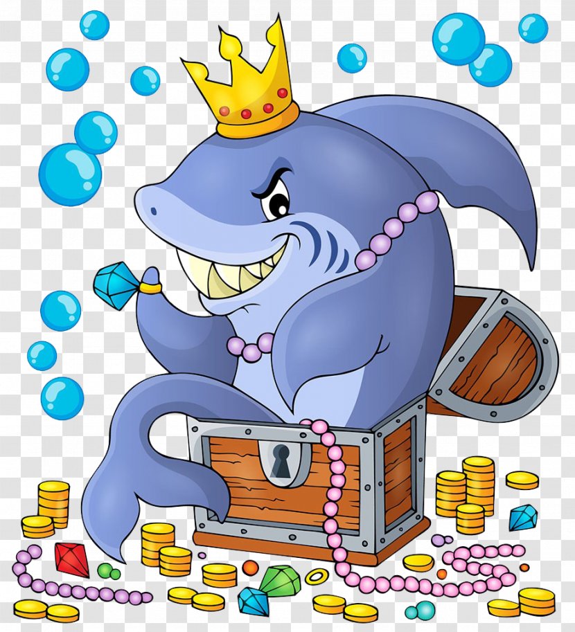 Shark Piracy Illustration - Recreation - Dolphin Gift Box Transparent PNG