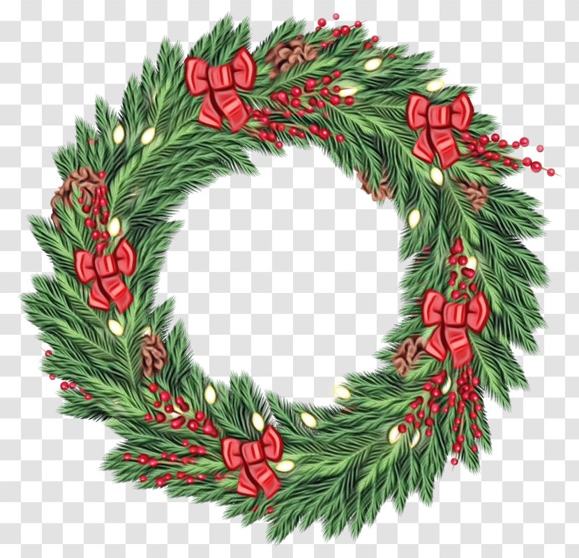 Wreath Clip Art Christmas Day Vector Graphics - Red Pine - Eve Transparent PNG