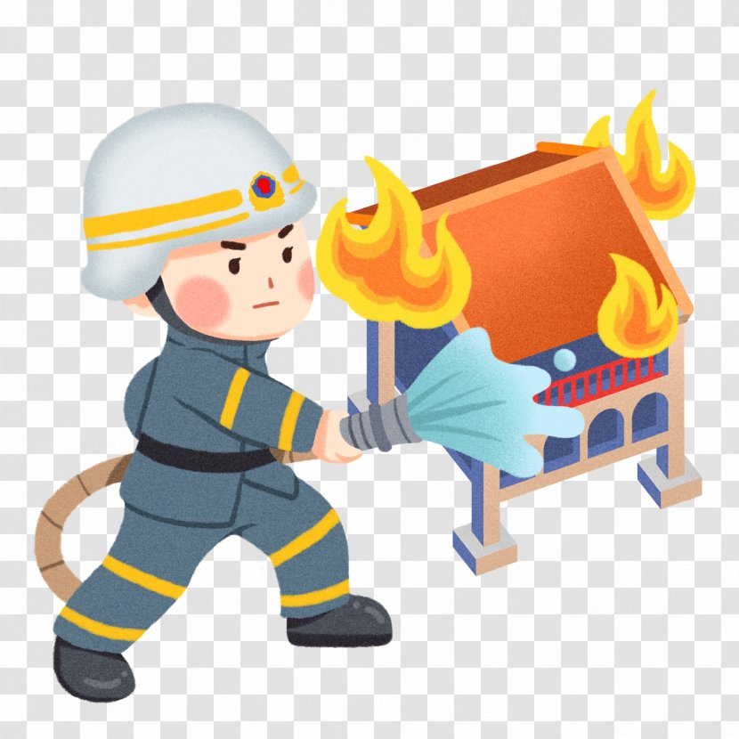 Firefighting Firefighter Fire Extinguishers Conflagration Engine - Figurine - Toy Transparent PNG