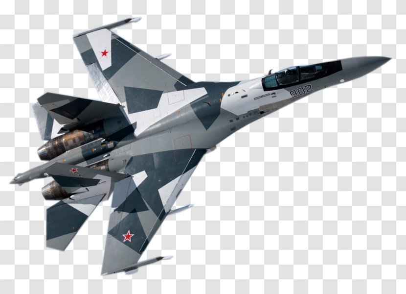 Sukhoi Su-35BM Su-27 Su-34 Paris Air Show - Airplane Transparent PNG