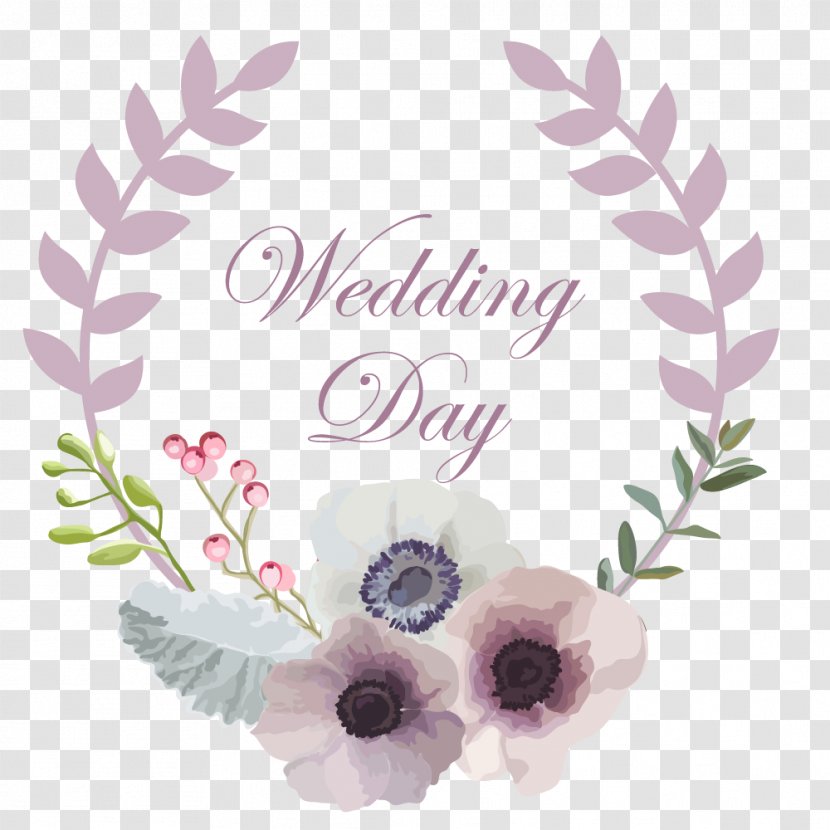 Flower Wedding Invitation Stock Illustration Vector Graphics - Flora - Decorative Wreath Transparent PNG