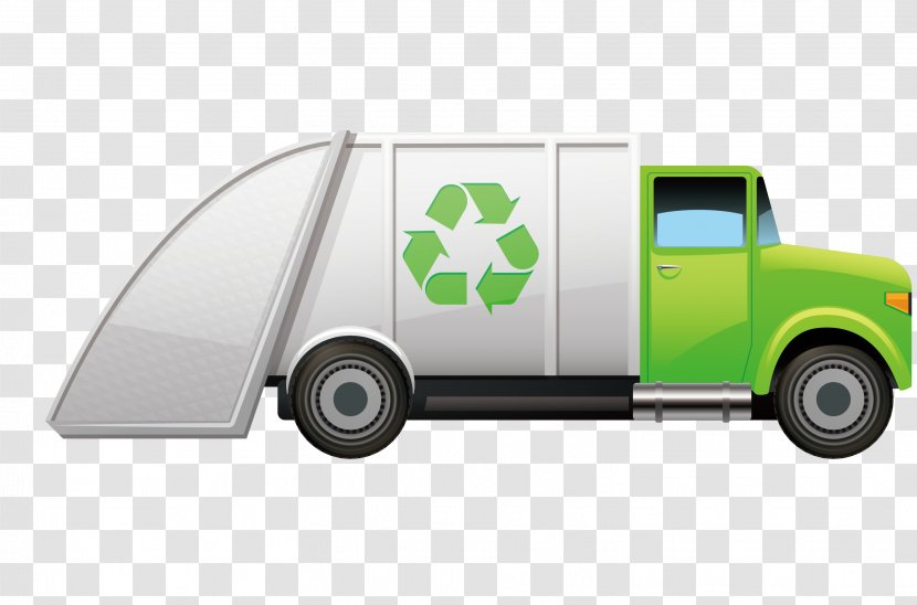 Waste Garbage Truck Icon - Light Commercial Vehicle - Vector Material Transparent PNG