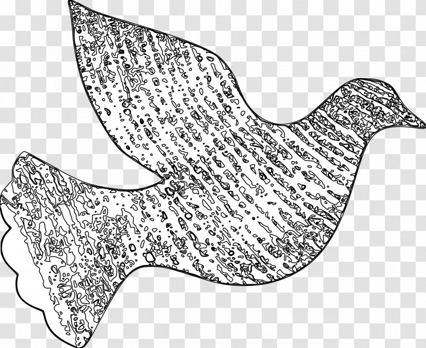 Line Art Peace Symbols Drawing Doves As Clip - Tail - Dove Vector Transparent PNG
