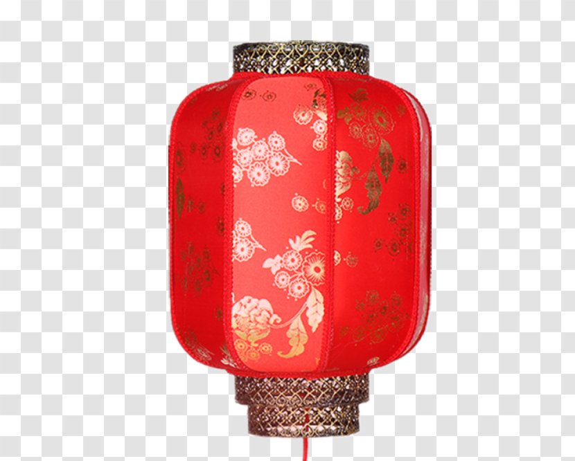 Lantern Red Chinese New Year Transparency And Translucency - Lamp - Suede Round Melon Transparent PNG