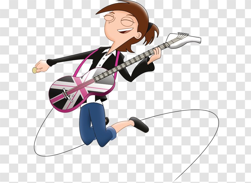 Ferb Fletcher Candace Flynn Phineas Guitar Animated Cartoon - Playing Clipart Transparent PNG