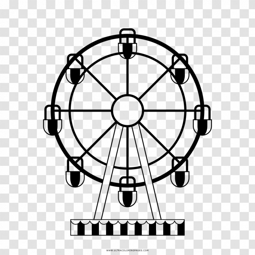 Ferris Wheel Coloring Book Drawing London Eye - Recreation - Roda GIGANTE Transparent PNG