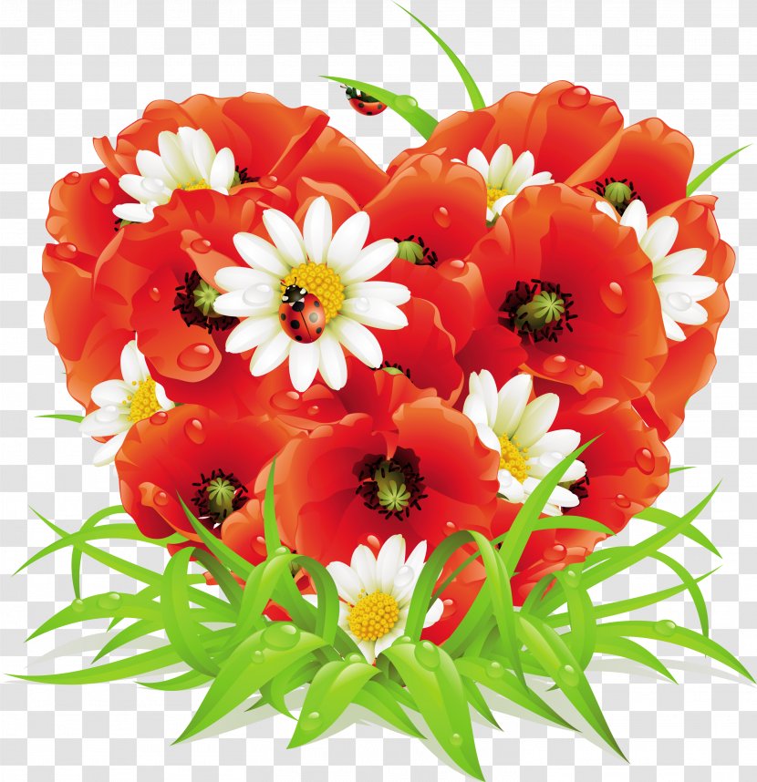 Flower Bouquet Birthday Love Gift - Floral Design Transparent PNG