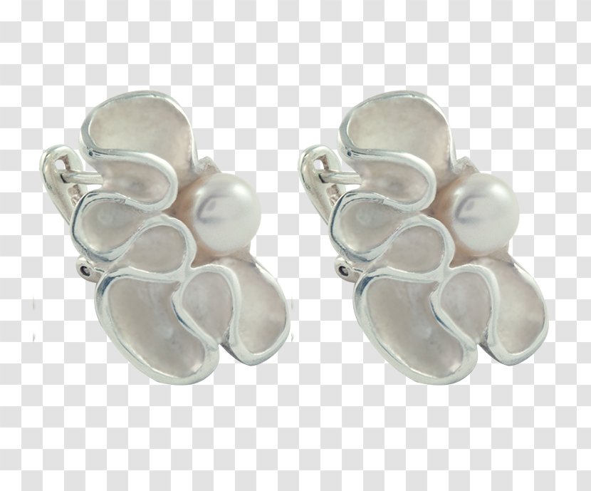 Earring Silver Pearl Jewellery Gemstone Transparent PNG