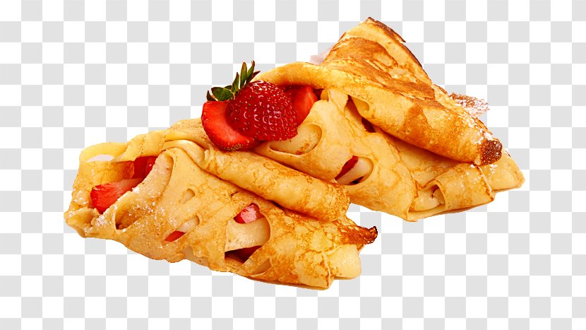 Crêpe Bretonne Pancake Blini Burrito - Strawberry Transparent PNG