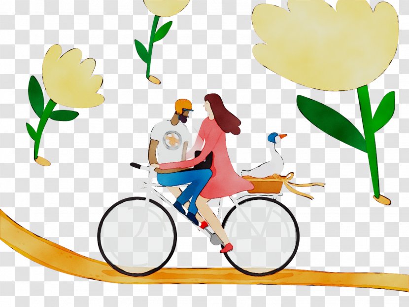 Vertebrate Clip Art Illustration Bicycle Human Behavior - Yellow Transparent PNG