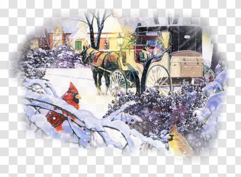 Jigsaw Puzzles Bead Embroidery Cross-stitch - Crossstitch - Winter Snow Transparent PNG