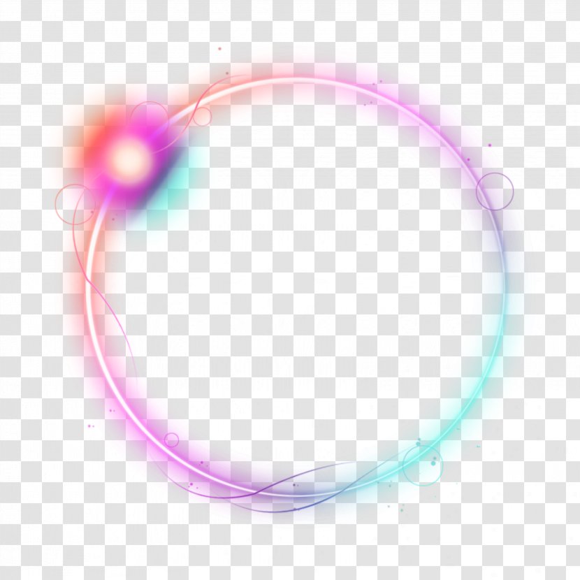 Circle Glory Clip Art - Pink - Free Color Halo Pull Material Transparent PNG