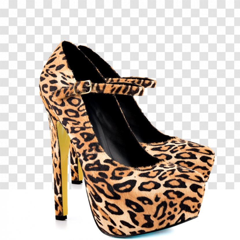 High-heeled Shoe Leopard Mary Jane Transparent PNG