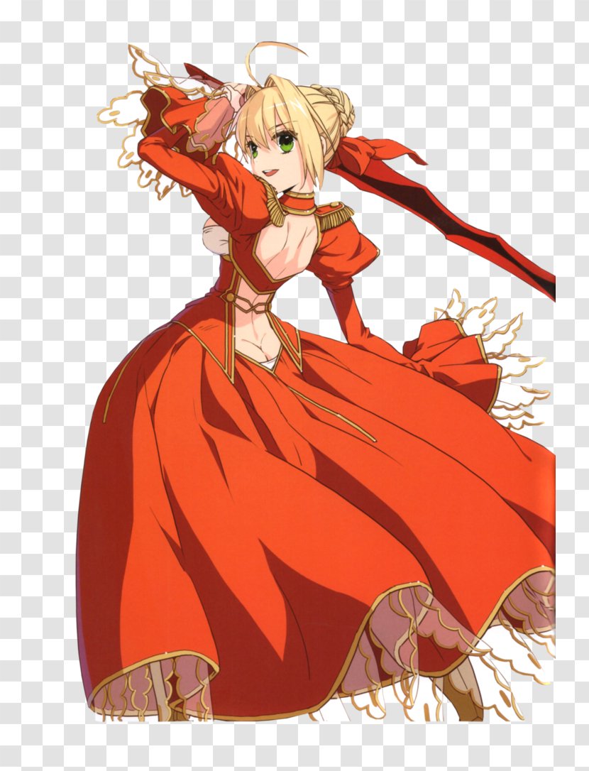 Saber Fate/Extra Fate/stay Night Fate/Grand Order Type-Moon - Silhouette - Red Lightsaber Transparent PNG
