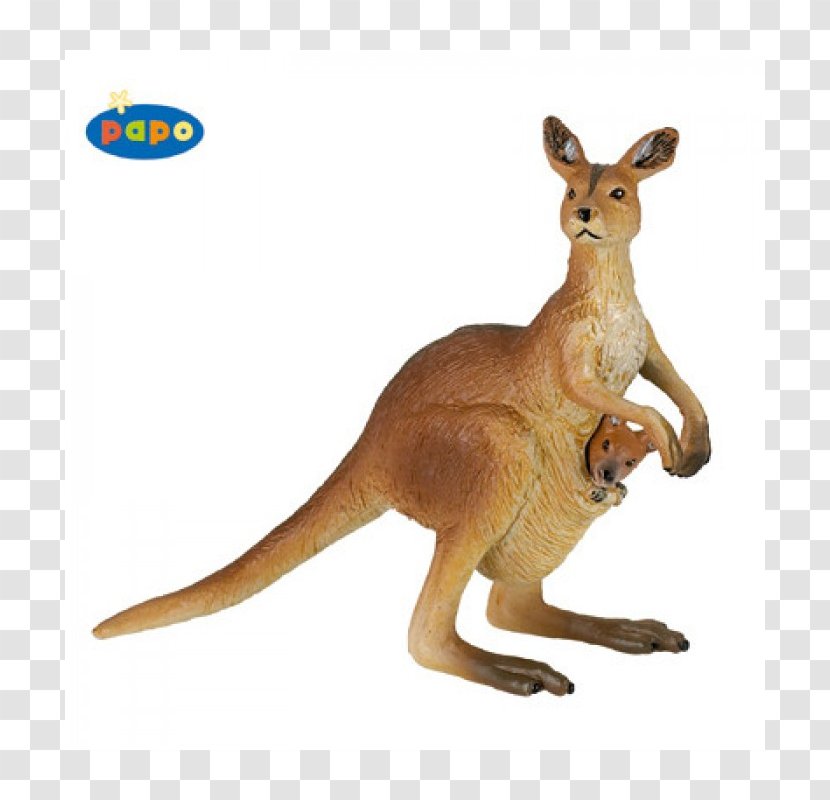 Kangaroo Papo Toy Macropods Figurine - Wildlife Transparent PNG