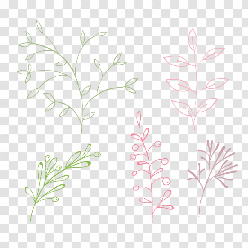 Floral Design Petal Pattern - Hand Colored Grass Transparent PNG