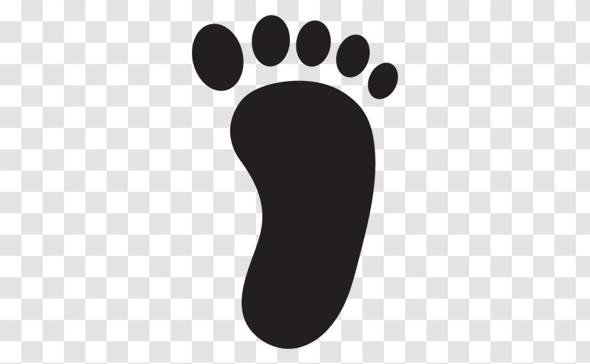 Footprint Drawing Clip Art Silhouette - Black And White - Anual Transparent PNG