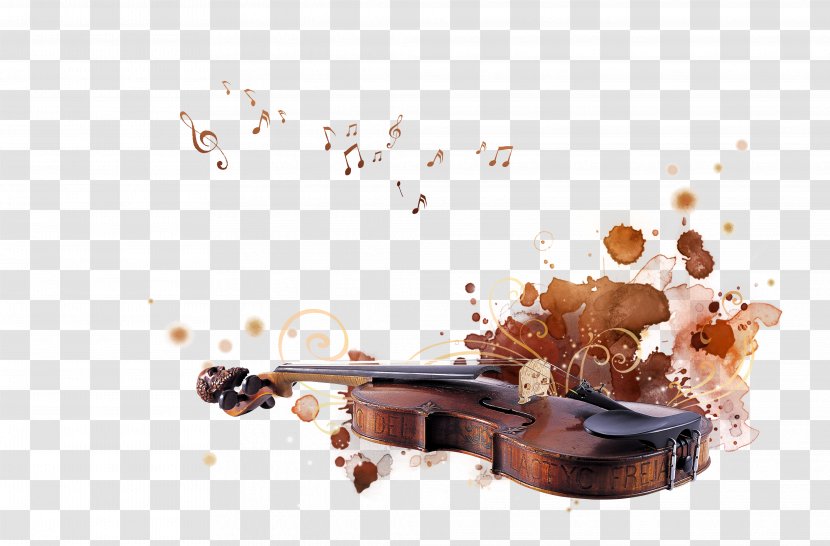 Violin Illustration - Silhouette Transparent PNG