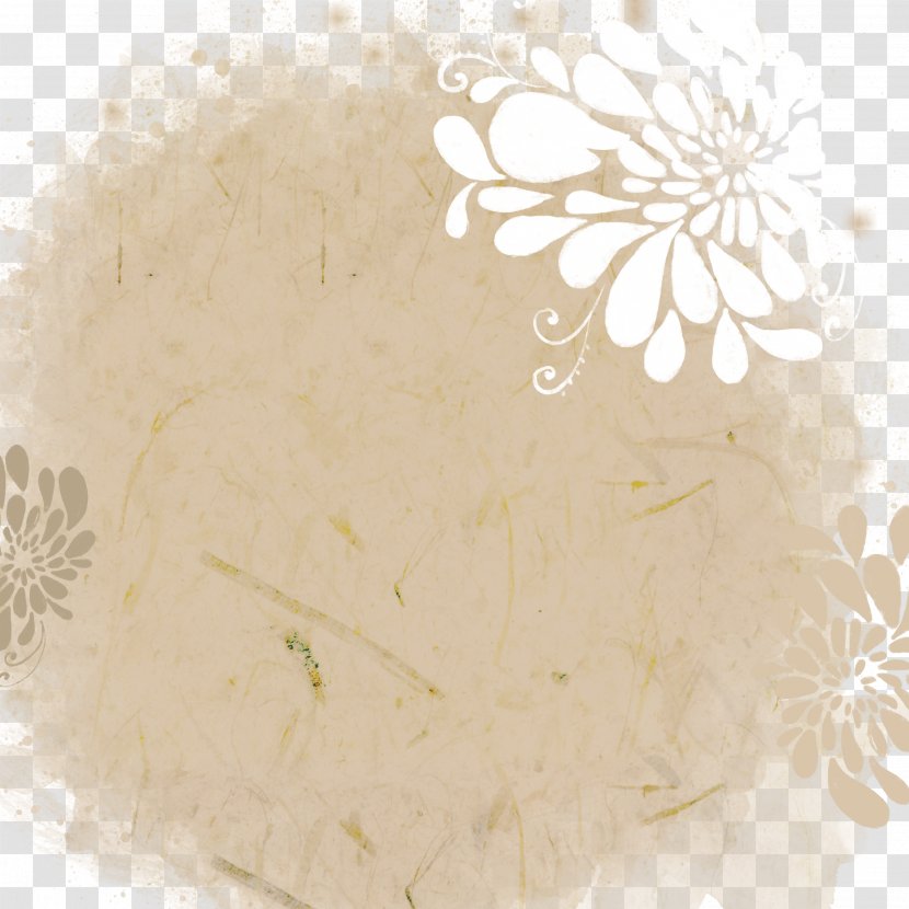 Chinese New Year Poster Illustration - Ink Brush - Chrysanthemum Printing Transparent PNG