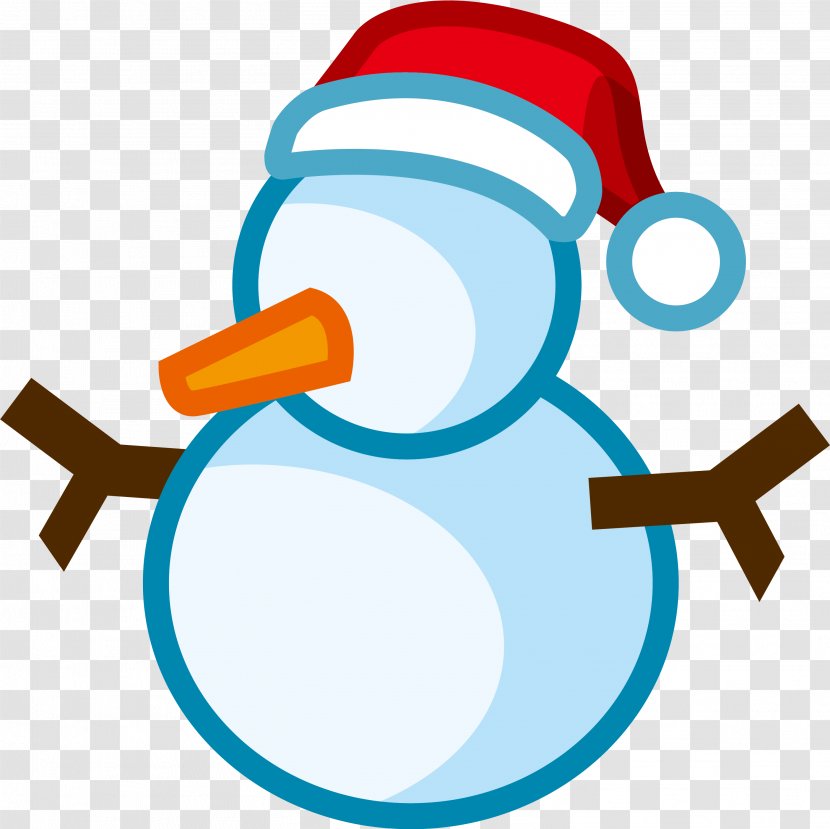 Christmas Snowman Icon - Logo - Little Fresh Blue Transparent PNG