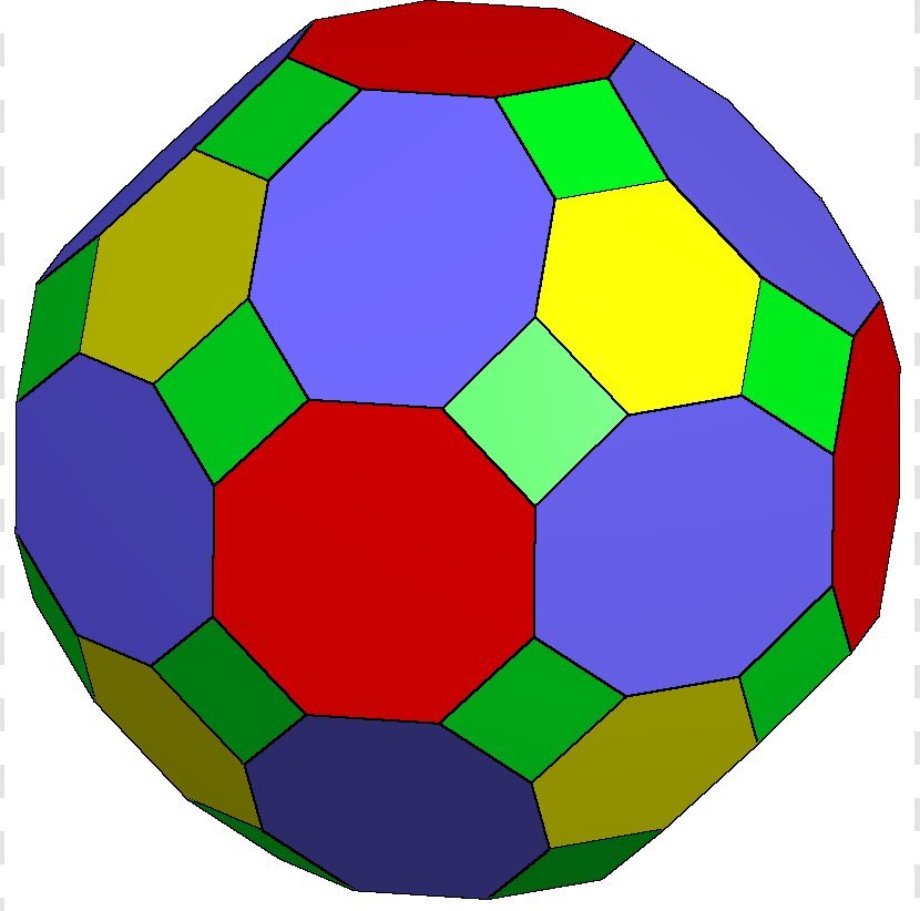 Truncated Rhombicuboctahedron Cuboctahedron Truncation Snub - Area - Cube Transparent PNG