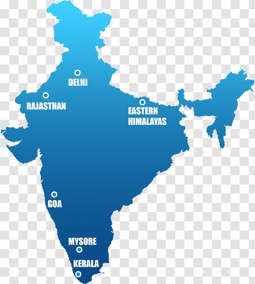 States And Territories Of India Map - World Transparent PNG