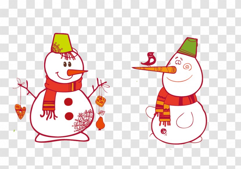 Santa Claus Snowman Christmas Ornament Winter Clip Art - Cartoon Transparent PNG
