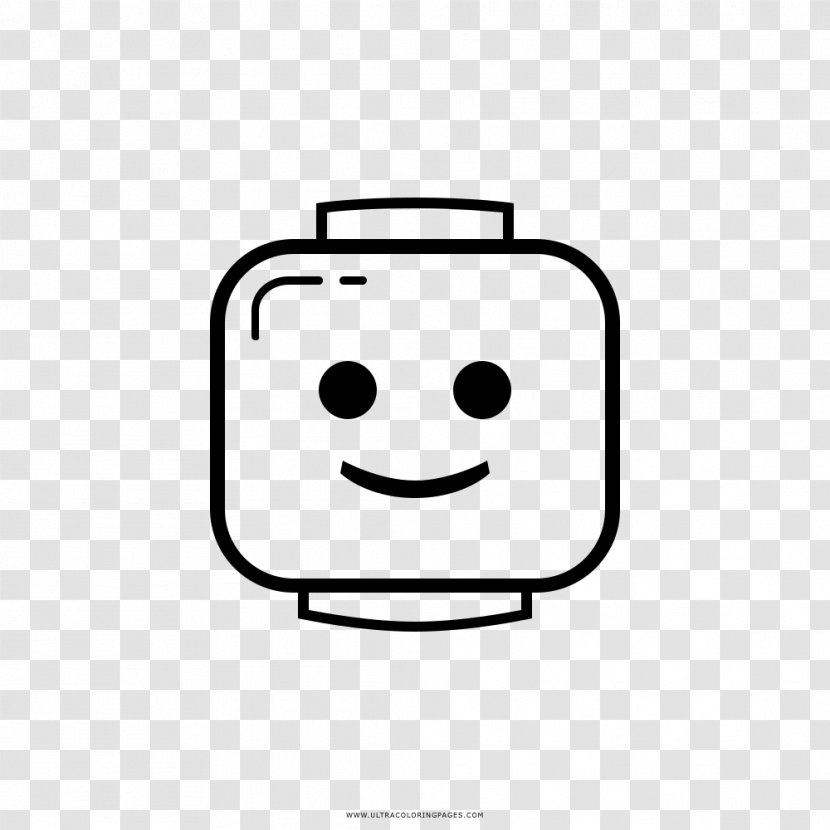 Drawing Coloring Book Line Art - Smiley - Lego Head Transparent PNG