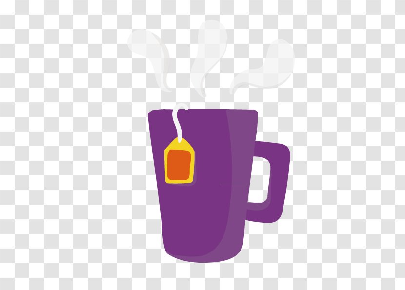 Teacup Coffee - Cup - Vector Painted Purple Tea Transparent PNG