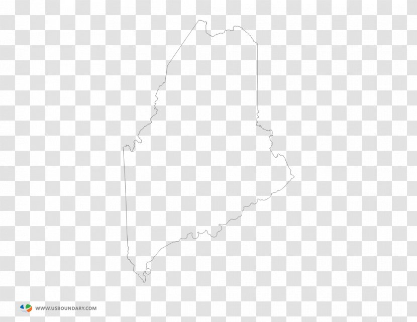 Maine, Maine Blank Map - Letter Transparent PNG