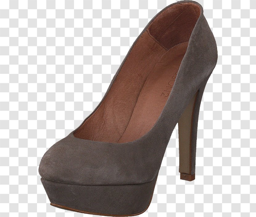 Suede Shoe Walking Pump - Brown - Basic Transparent PNG