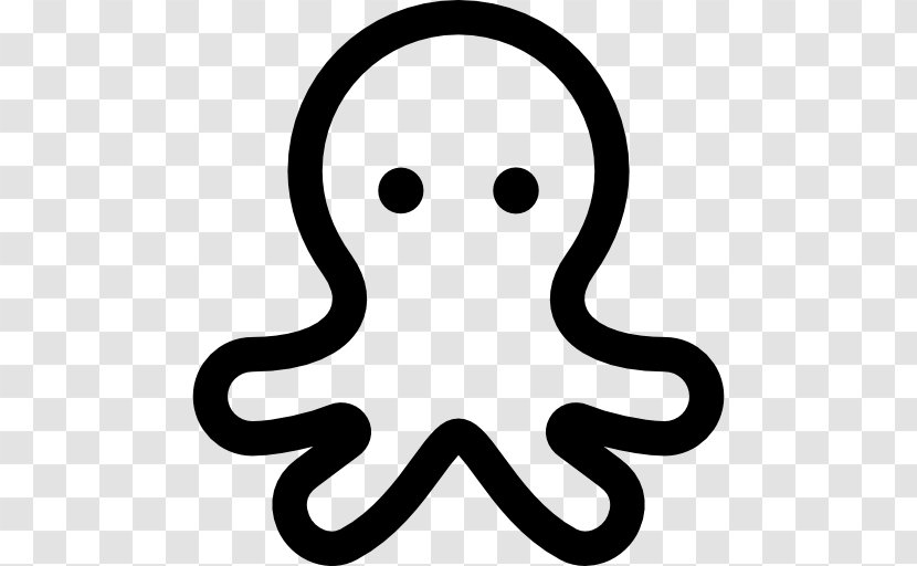 Octopus Clip Art - Black And White - Octapus Transparent PNG