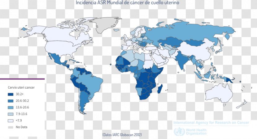 Cervical Cancer Epidemiology Mortality Rate Research - World - Utero Transparent PNG