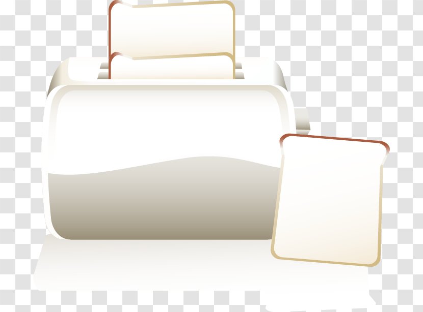 Cartoon Suitcase - Television - Painted White Toast Bread Machine Transparent PNG
