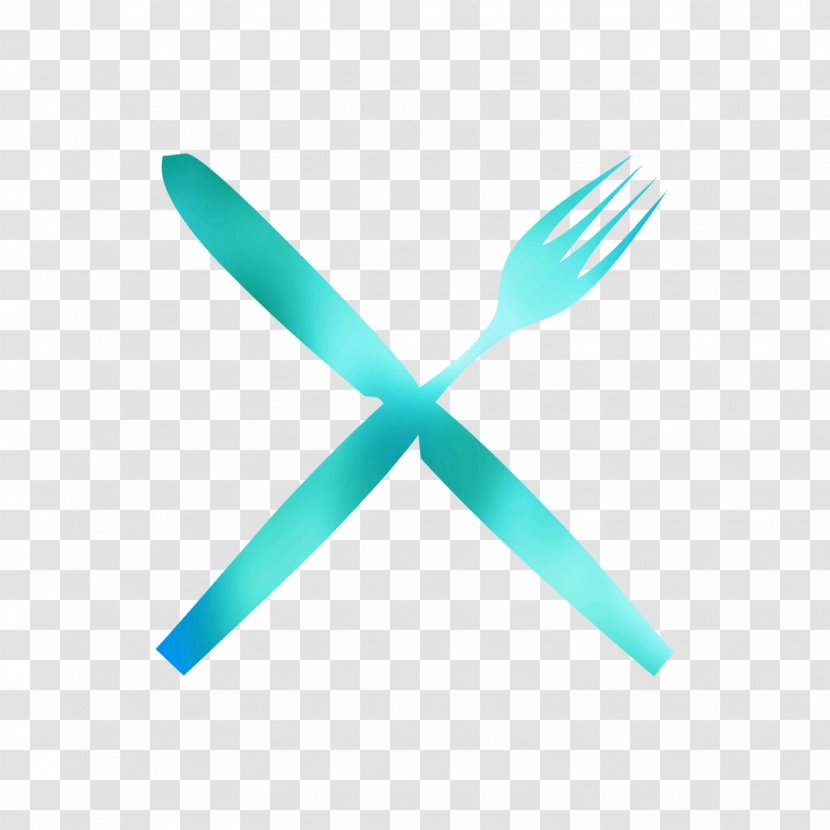 Fork Product Design Spoon Line - Teal Transparent PNG