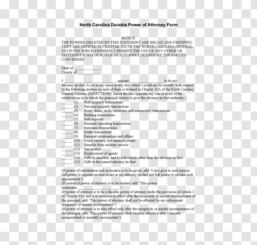 Document Line - Text - Power Of Attorney Transparent PNG