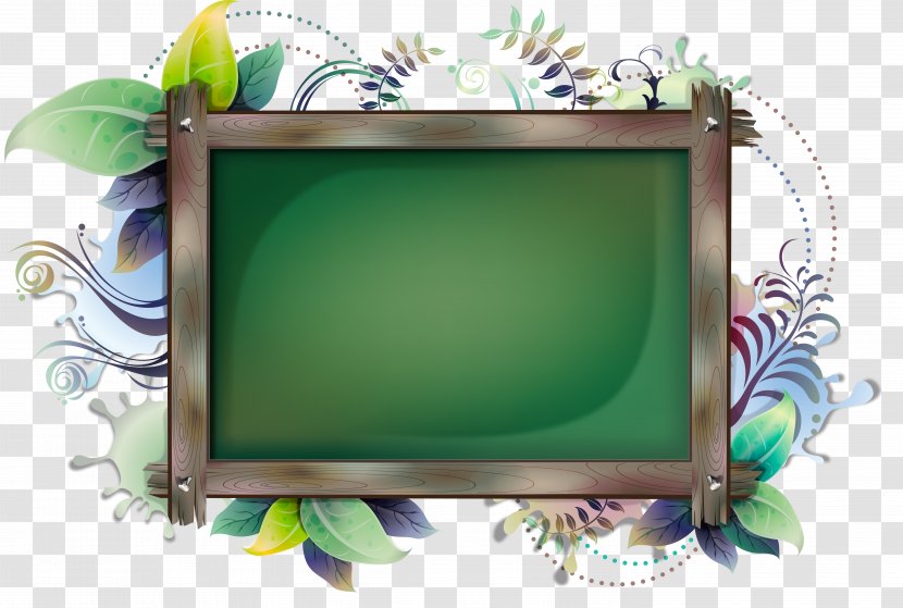 Picture Frames Wallpaper - Green - Billboard Transparent PNG