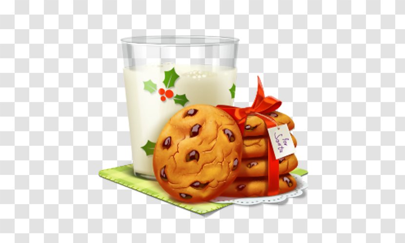 Frosting & Icing Chocolate Chip Cookie Biscuits Christmas Milk - Baked Goods - Serving Breakfast Transparent PNG