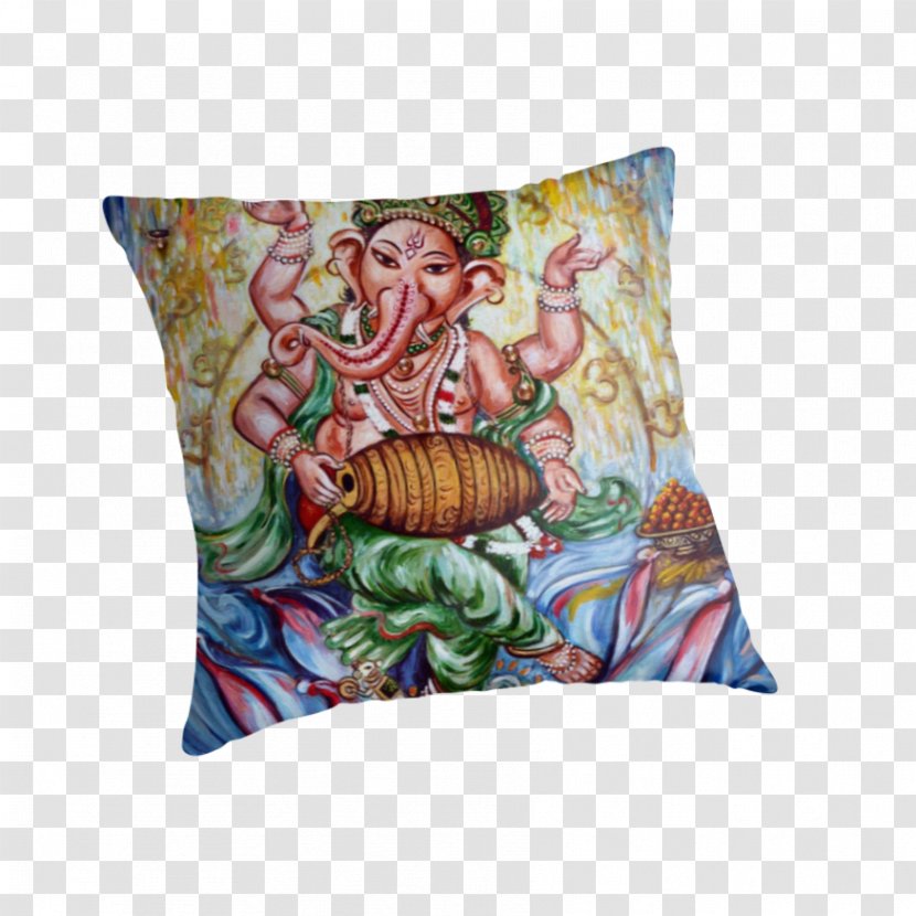 Throw Pillows Cushion Art Textile - Ganesha Transparent PNG