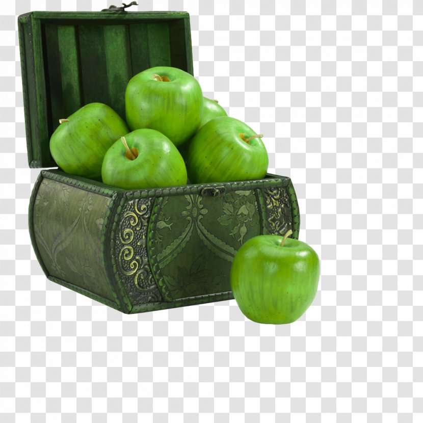 Juice Apple Fruit Asian Pear Granny Smith - Box With Green Transparent PNG