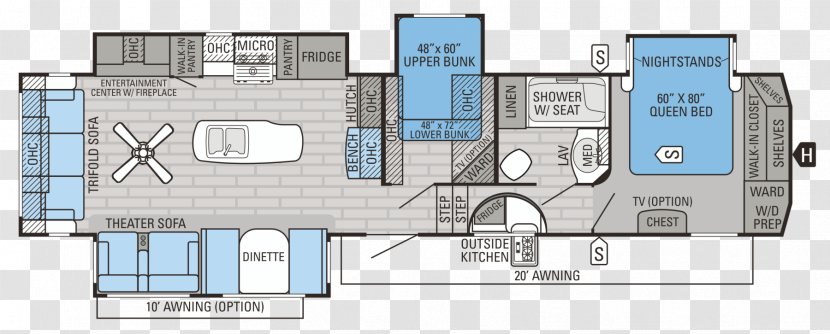 Jayco, Inc. Campervans Fifth Wheel Coupling Caravan Floor Plan - House - Unique Party Flyer Transparent PNG