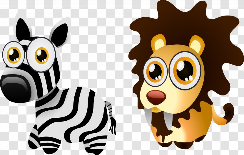 Zebra Lion Clip Art - Animation - And Transparent PNG