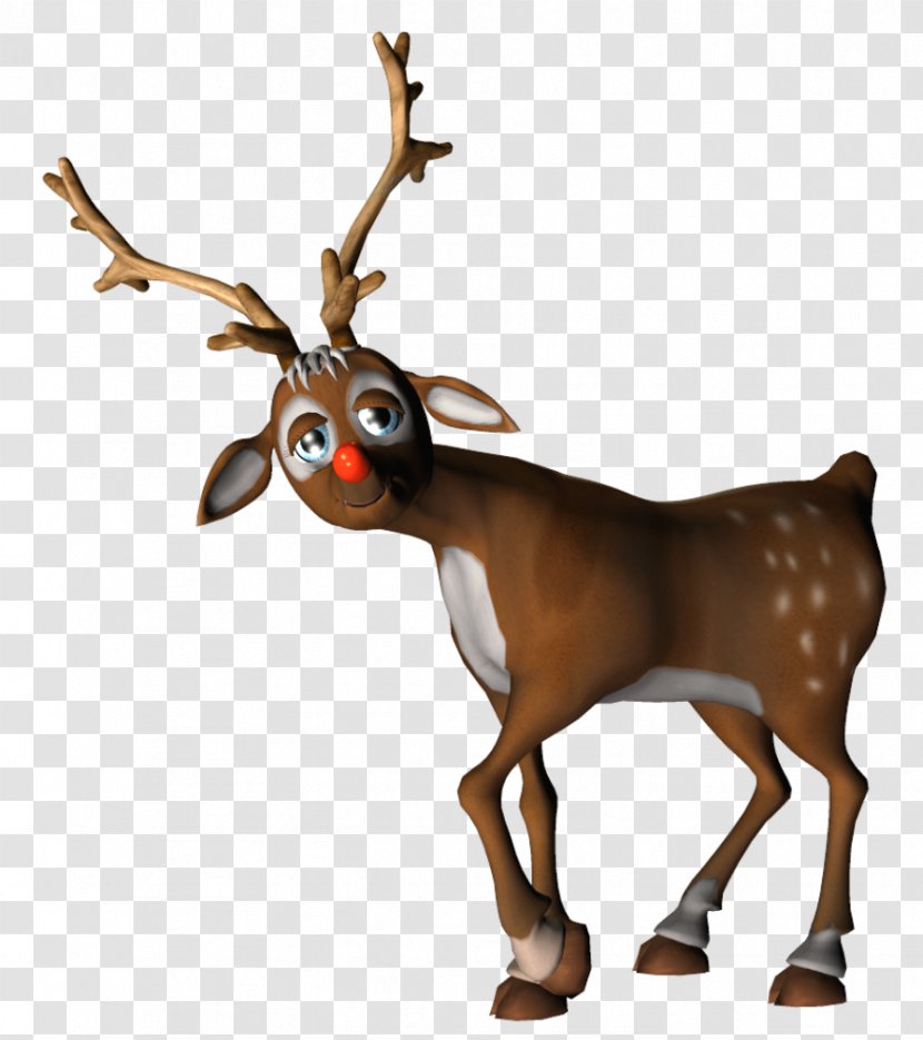 Reindeer Rudolph Santa Claus Clip Art - Wildlife - Y Transparent PNG