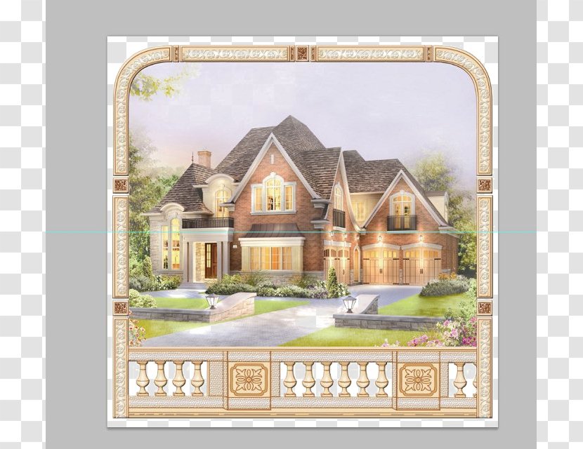 Manor House Plan Architecture Floor - Home - Dream Town Transparent PNG