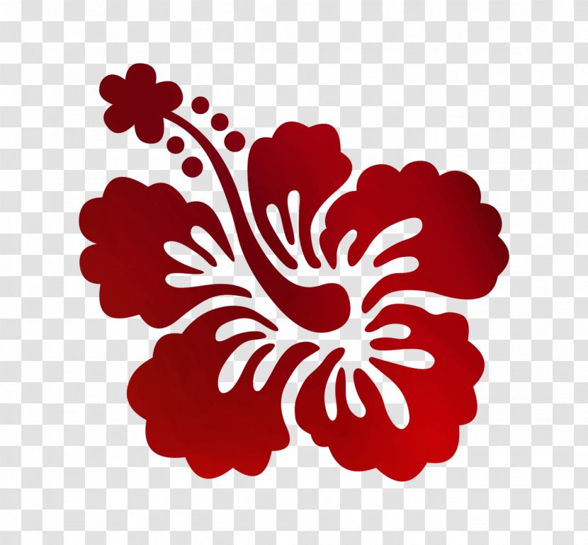 Flower Decal Sticker Hawaiian Hibiscus Floral Design - Flowering Plant Transparent PNG